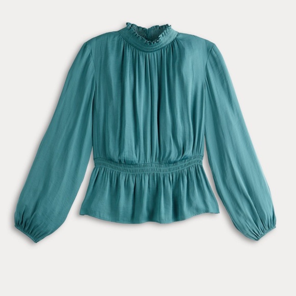Nine West XXL long sleeve smocked blouse NWT - Picture 1 of 6